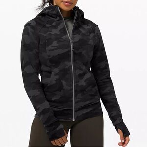 Lululemon Black Camouflage Zip-Up Hoodie, Size 8, Great Condition, Worn Once!